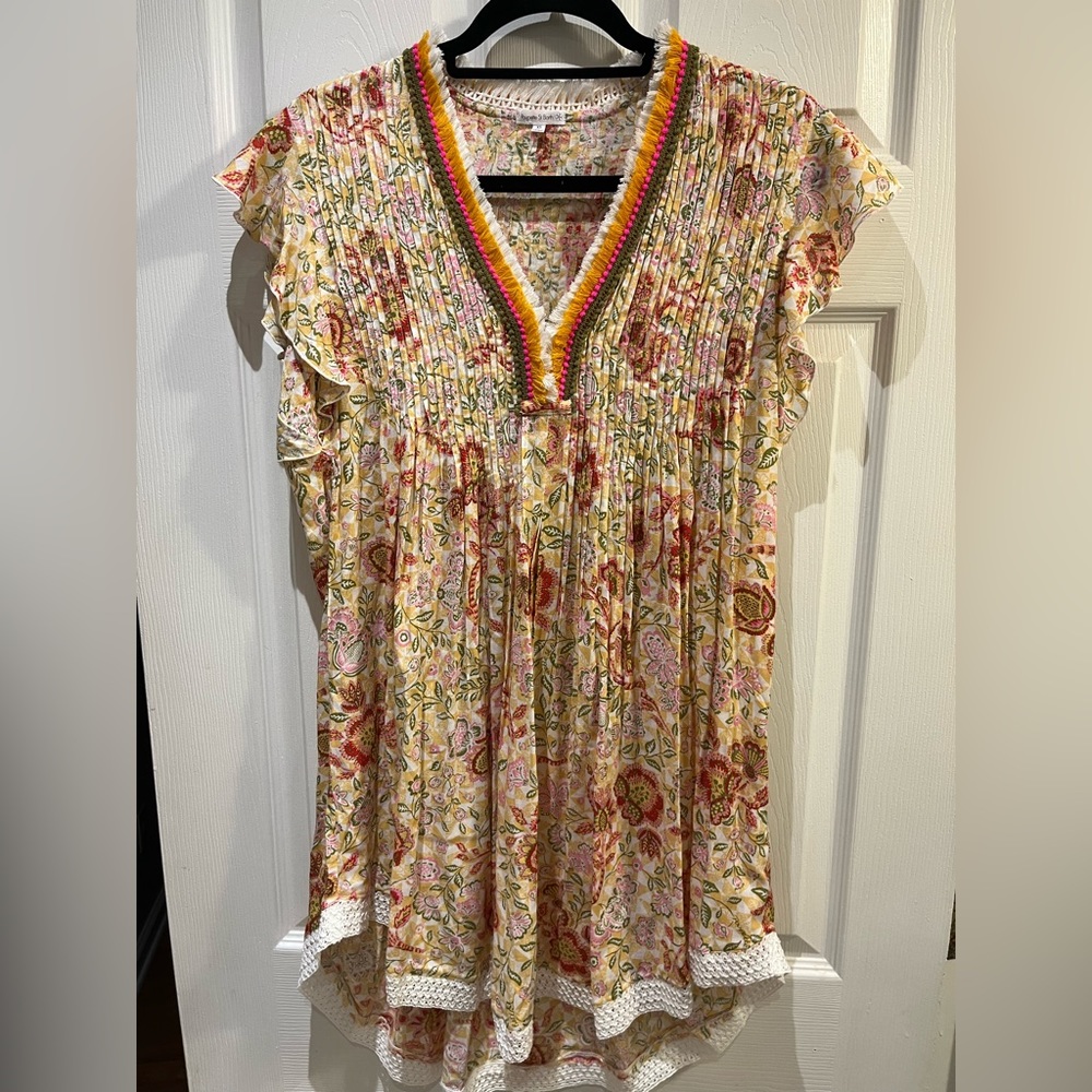 Poupette St Barth Sasha Ruffled Voile Mini Dress